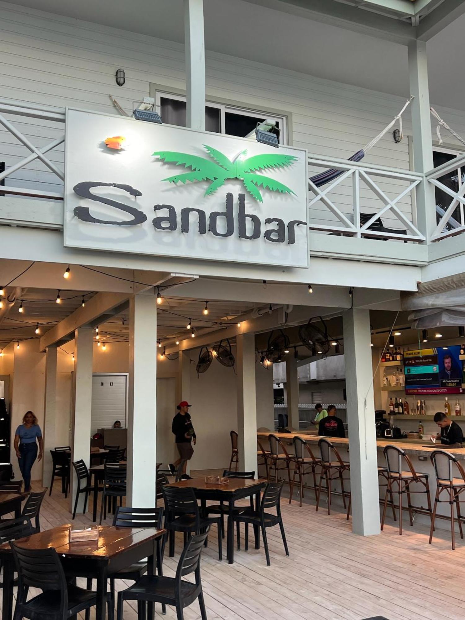 Sandbar Beachfront Hostel & Restaurant サン・ペドロ エクステリア 写真